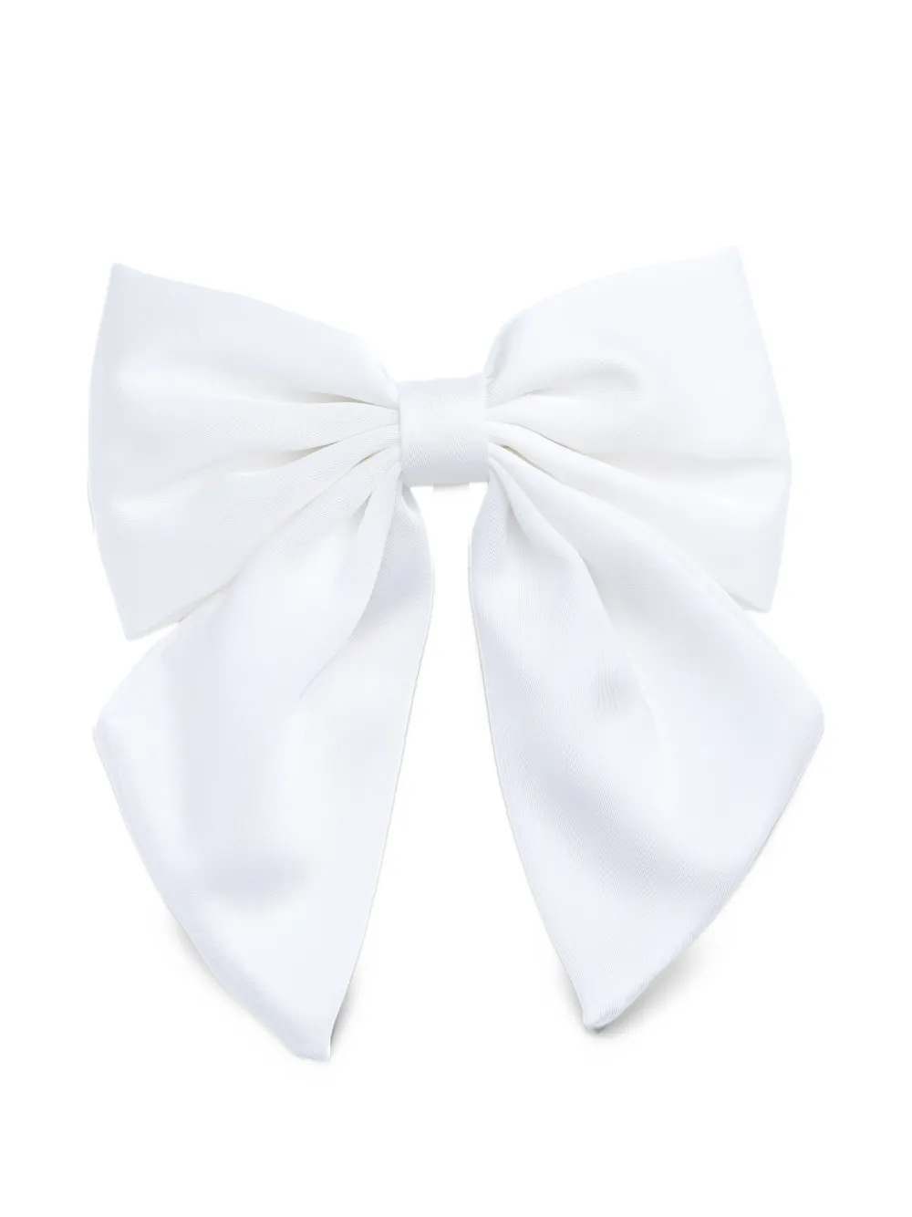 Tulleen oversized bow hair clip - White