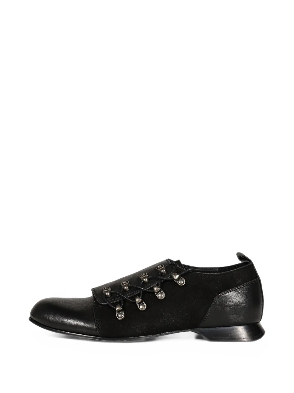 Troubled Waters Tracer leather derby shoes - Schwarz