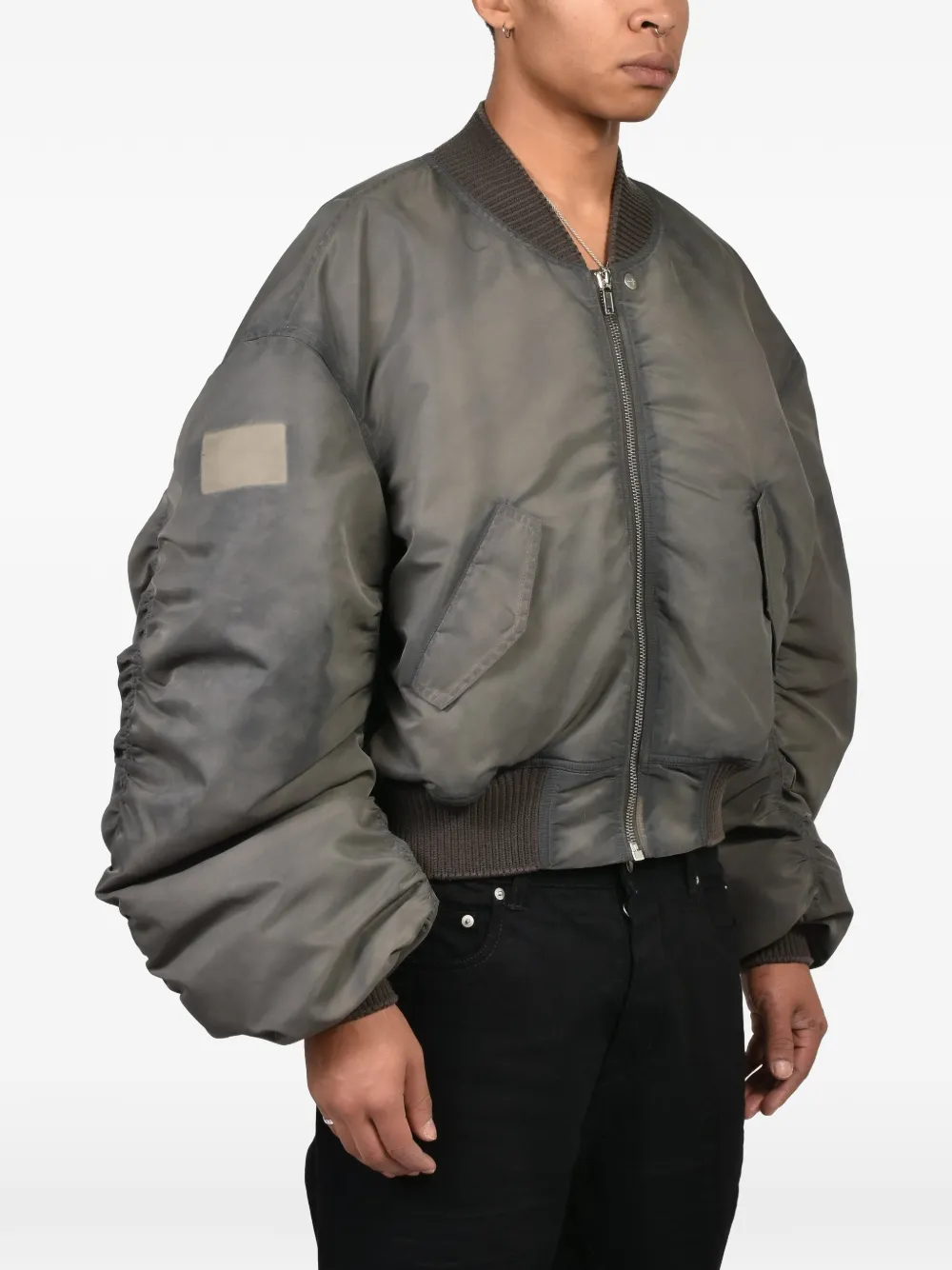 Rick Owens Secchia Flight jacket Grijs