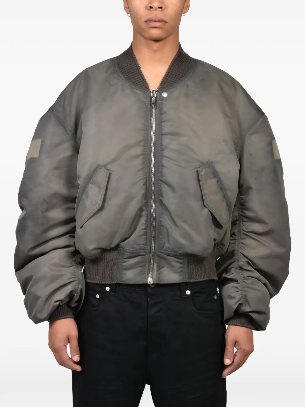 Rick Owens Secchia Flight jacket Grijs