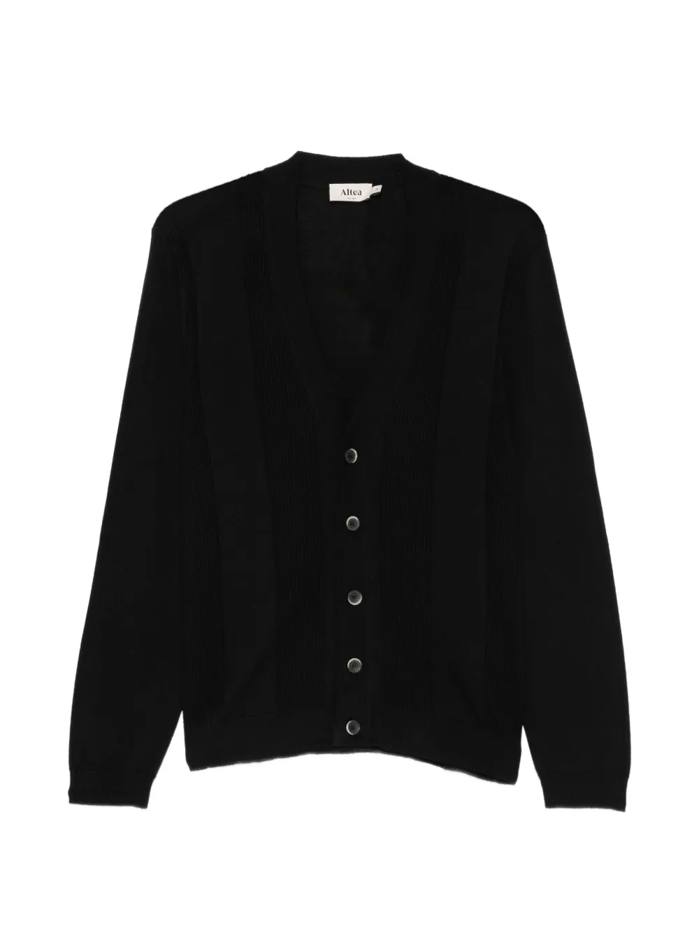 Altea ribbed-knit V-neck cardigan Zwart