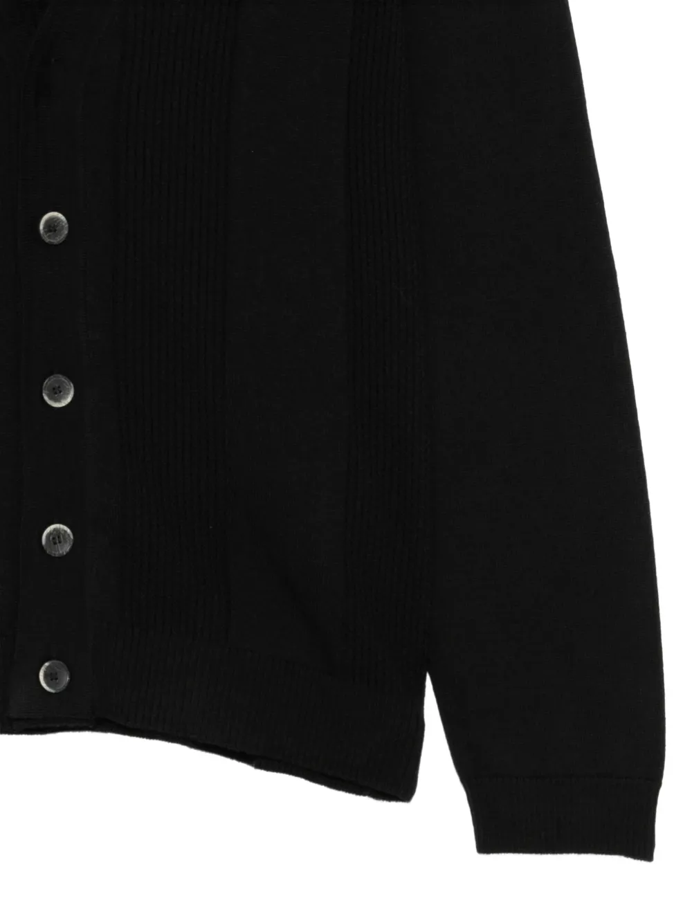 Altea ribbed-knit V-neck cardigan Zwart