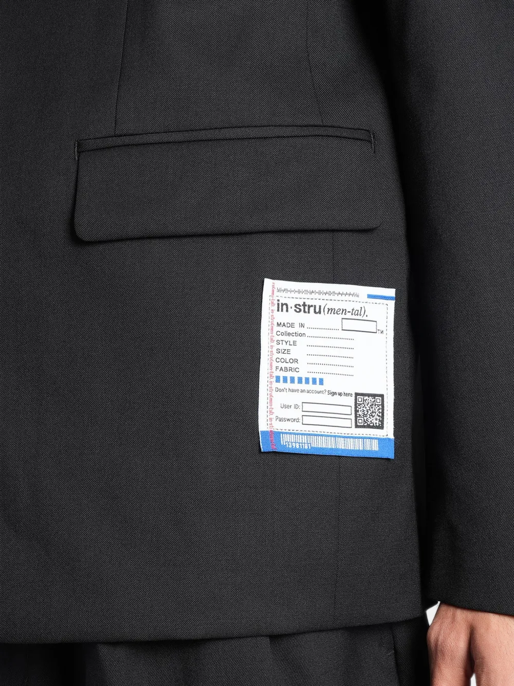 Maison MIHARA YASUHIRO washable tailored jacket Zwart