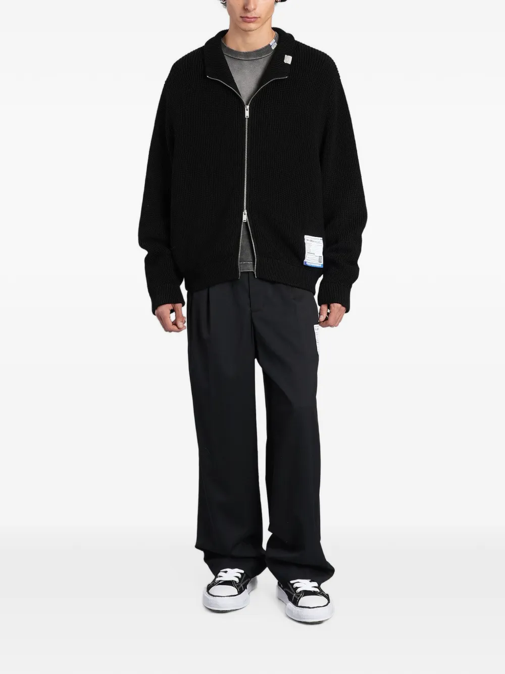 Maison MIHARA YASUHIRO cotton drivers knit Zwart