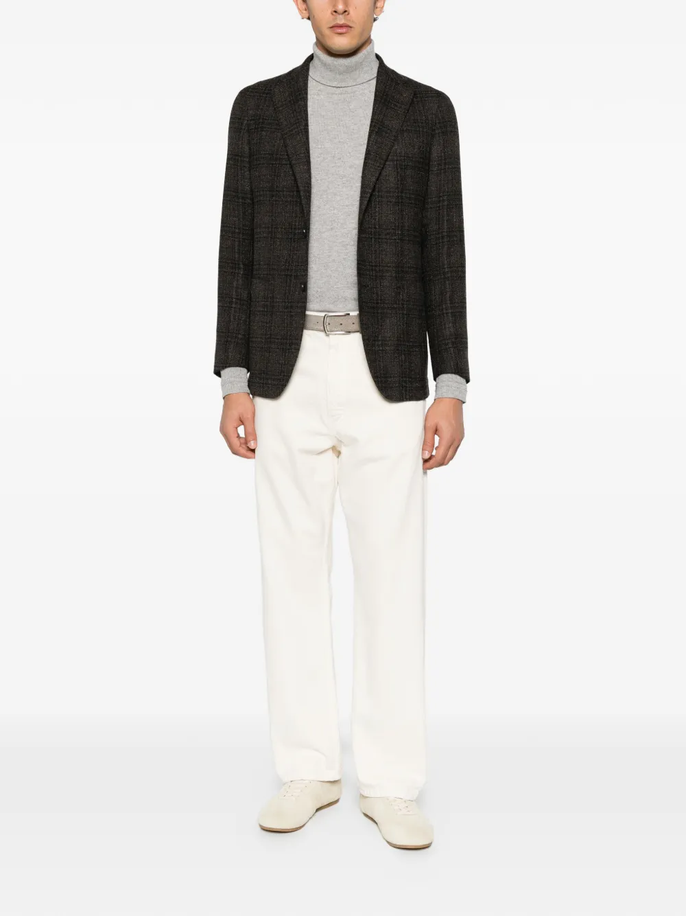 Tagliatore Geruite blazer Bruin
