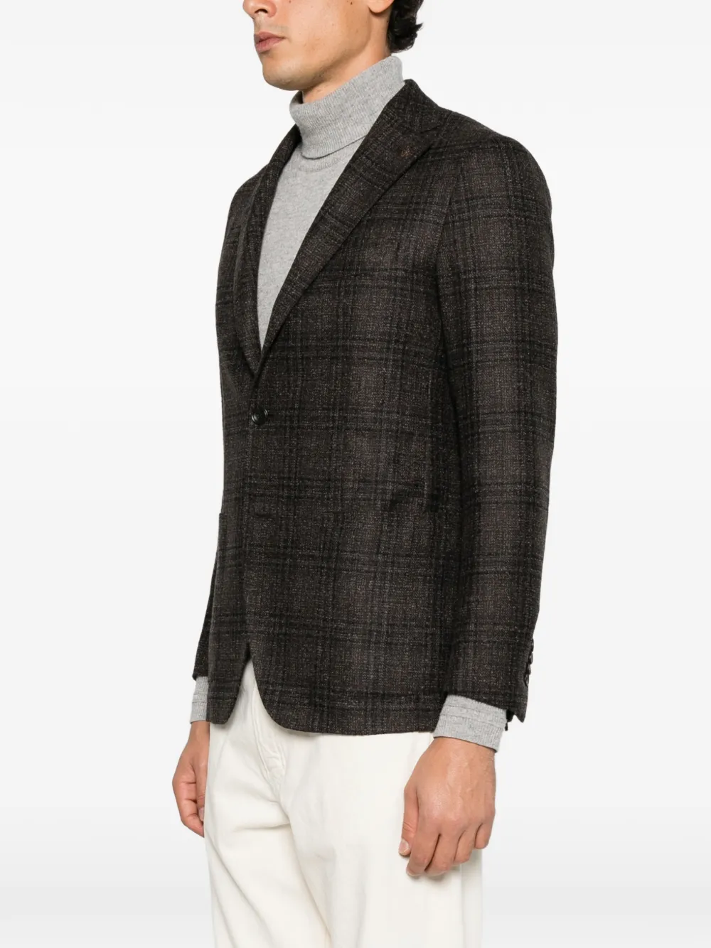 Tagliatore Geruite blazer Bruin