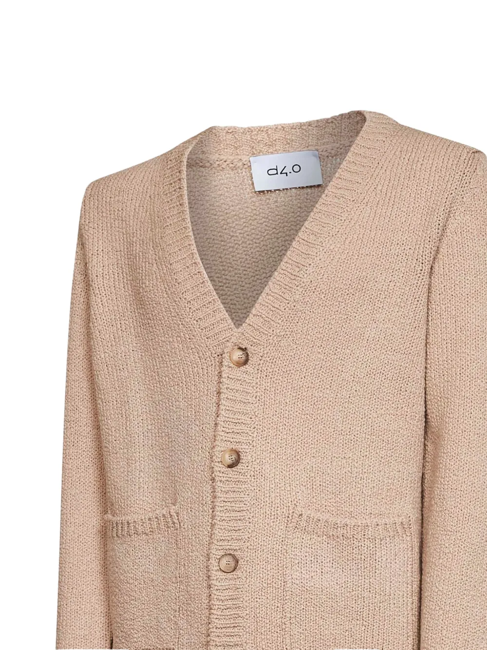 D4.0 V-neck cardigan Beige