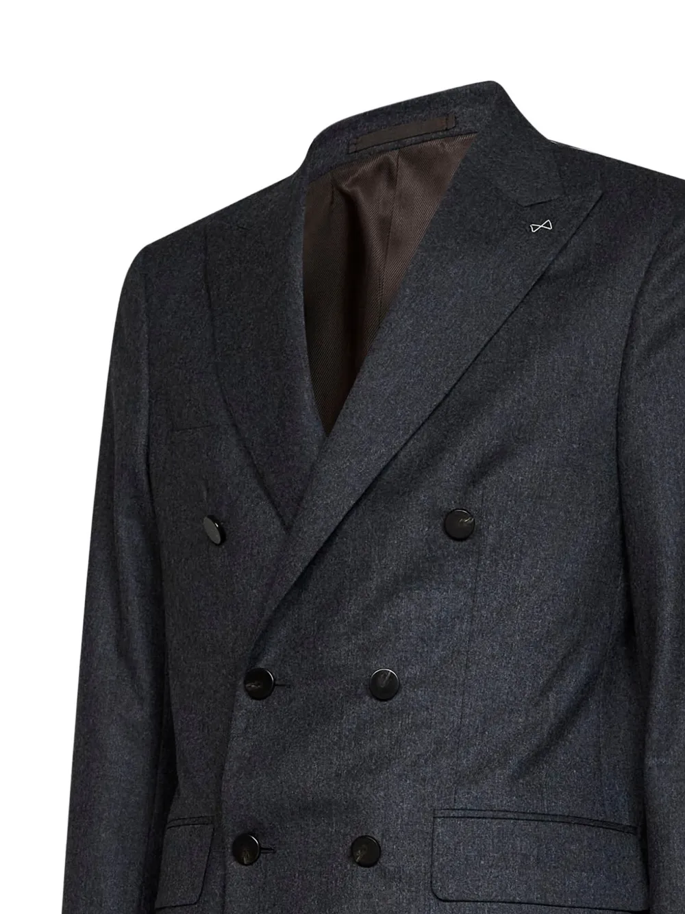 D4.0 double-breasted peak-lapel suit Grijs