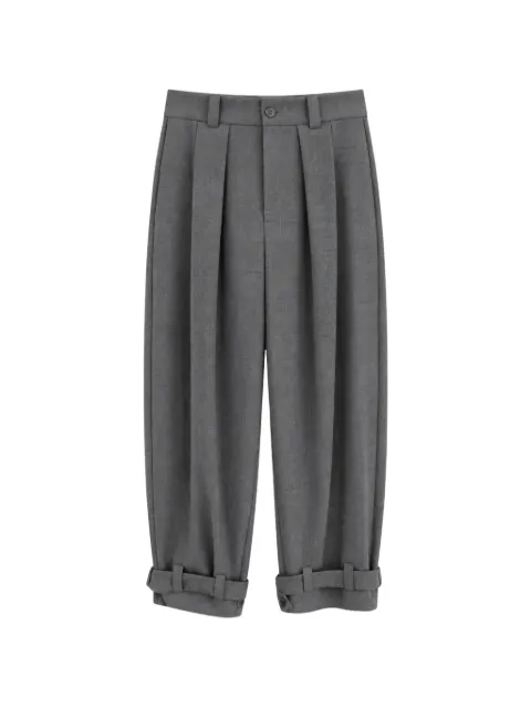 P.A.R.O.S.H. pleat-detail buckled-cuff cropped trousers
