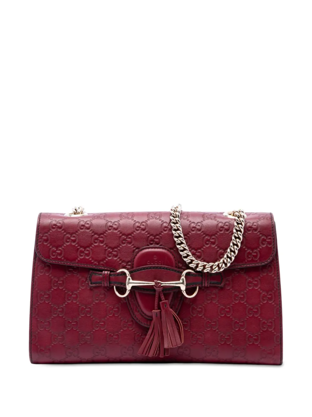 Gucci Pre-Owned 2016-2026 Medium Guccissima Emily shoulder bag - Rosso
