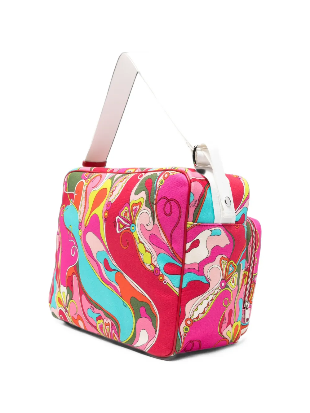 PUCCI Junior abstract-print front-pocket changing bag Roze