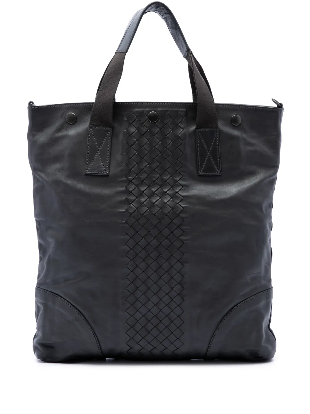 Bottega Veneta Pre-Owned 2012-2026 Intrecciato Trimmed Nappa Convertible Tote satchel - Black