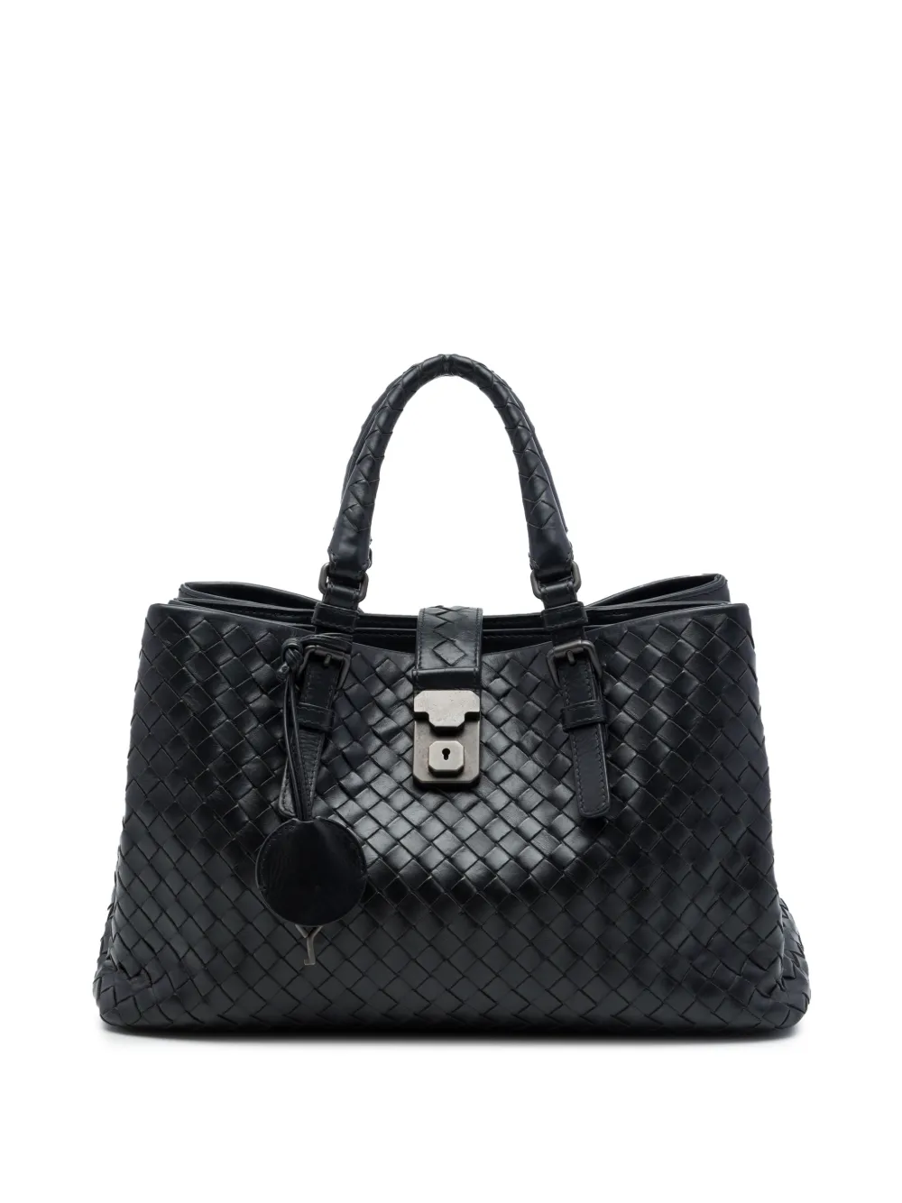 Bottega Veneta Pre-Owned 2012-2026 Small Nappa Intrecciato Roma satchel - Schwarz
