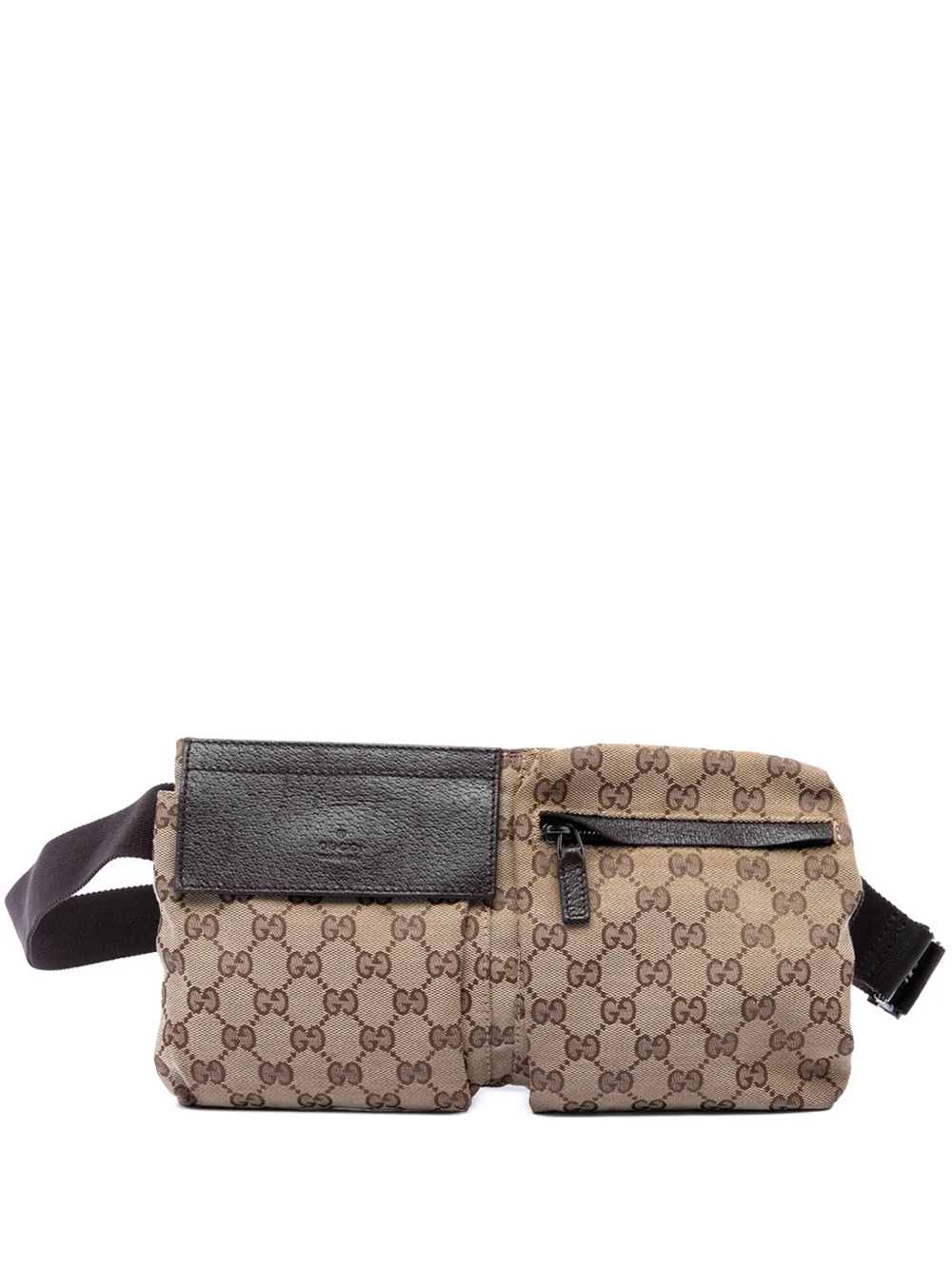 Gucci Pre-Owned 2016-2026 GG Canvas Double Pocket belt bag - Toni neutri