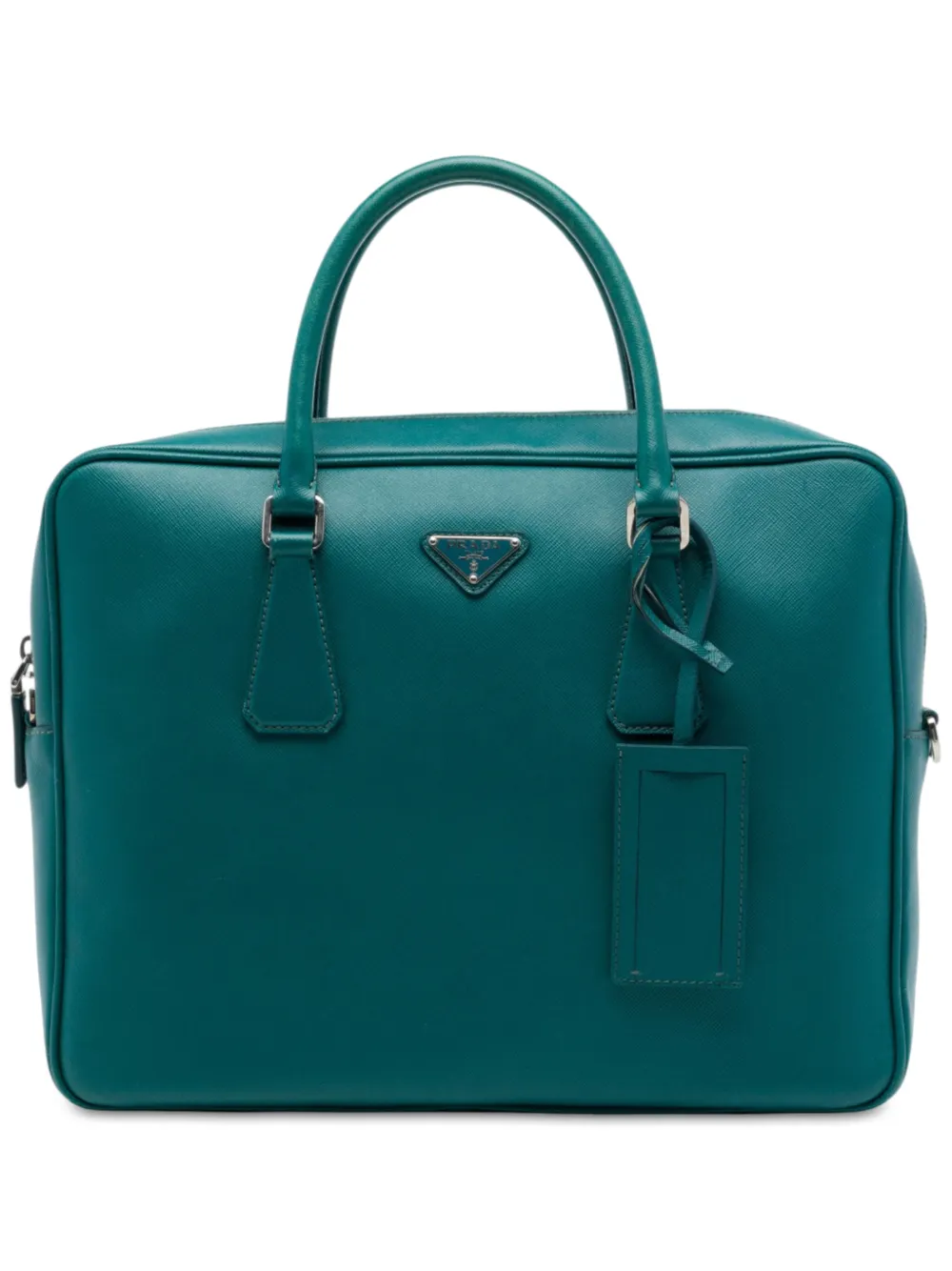 Prada Pre-Owned 2013-2026 Saffiano Briefcase business bag - Blu