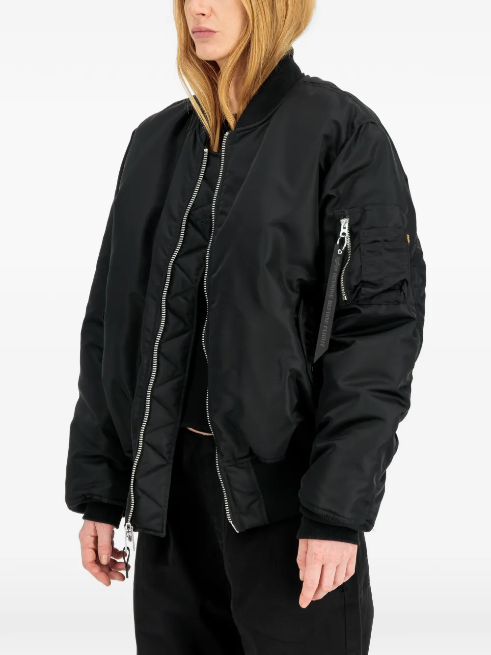 Alpha Industries MA-1 reversible bomber jacket Zwart