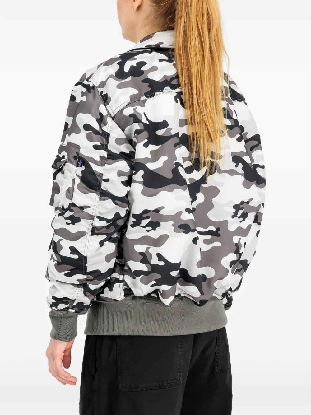 Alpha Industries CWU-45 P Base Camo UV loose-fit bomber jacket Wit