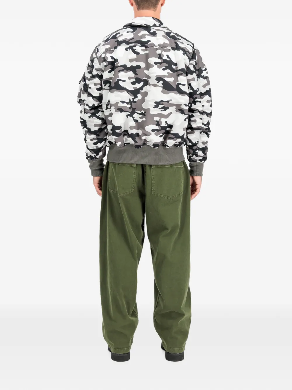 Alpha Industries CWU-45 P Base Camo UV loose-fit bomber jacket Wit