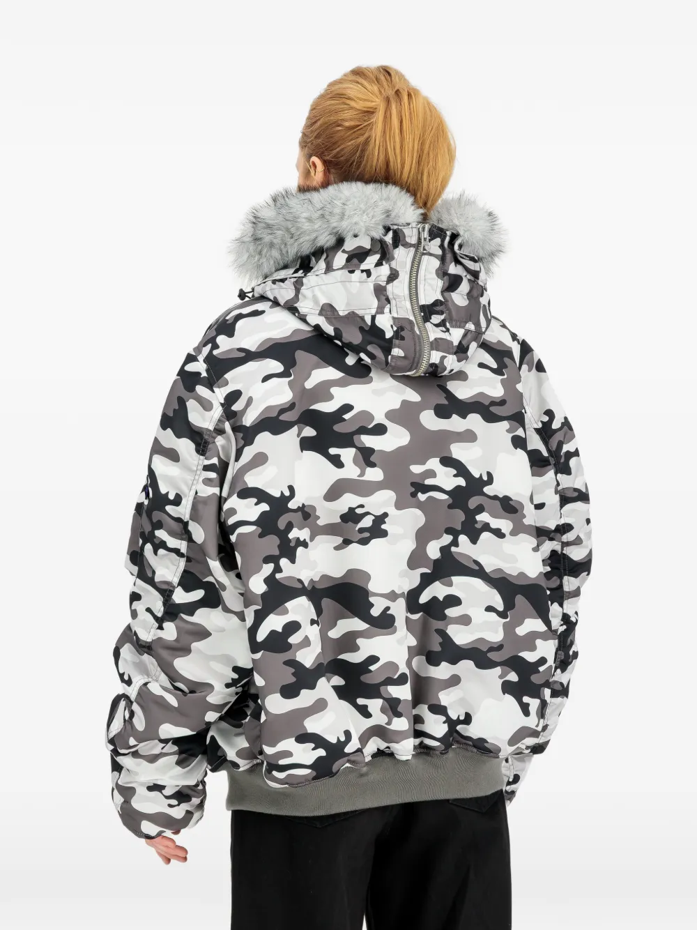 Alpha Industries N-2B Base Camo UV oversized-fit bomber jacket Wit