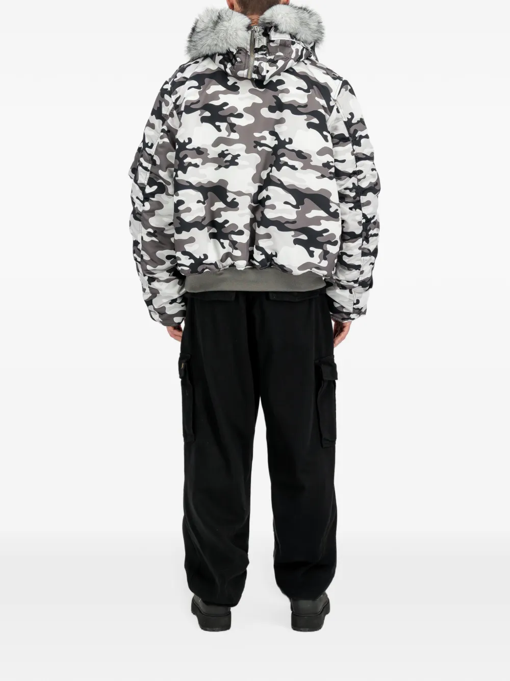 Alpha Industries N-2B Base Camo UV oversized-fit bomber jacket Wit