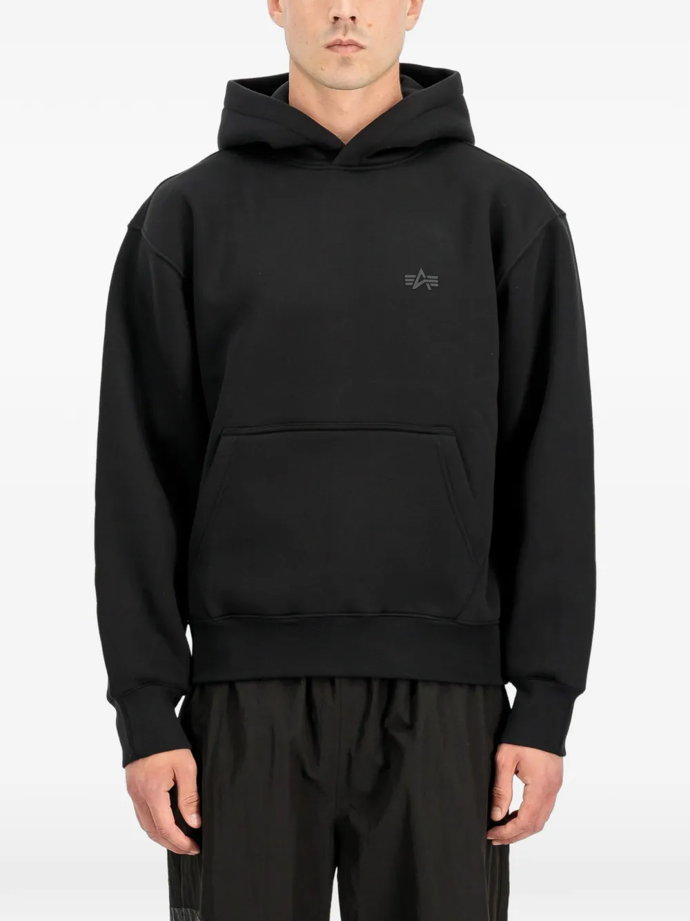 Alpha Industries Base UV Hoodie mit lockerem Schnitt - Schwarz
