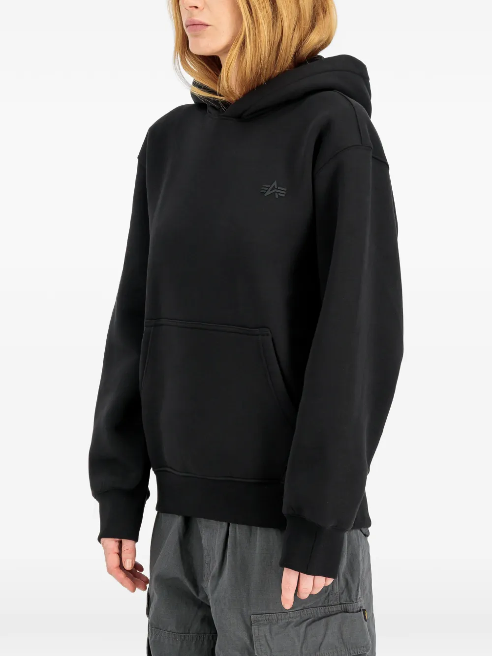 Alpha Industries Base UV loose-fit hoodie Zwart