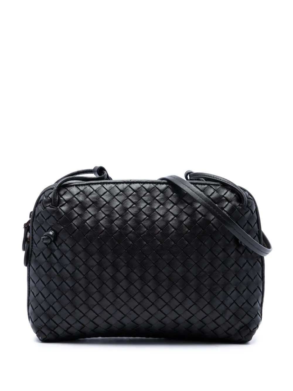 Bottega Veneta Pre-Owned 2012-2026 Nappa Intrecciato Nodini crossbody bag - Black