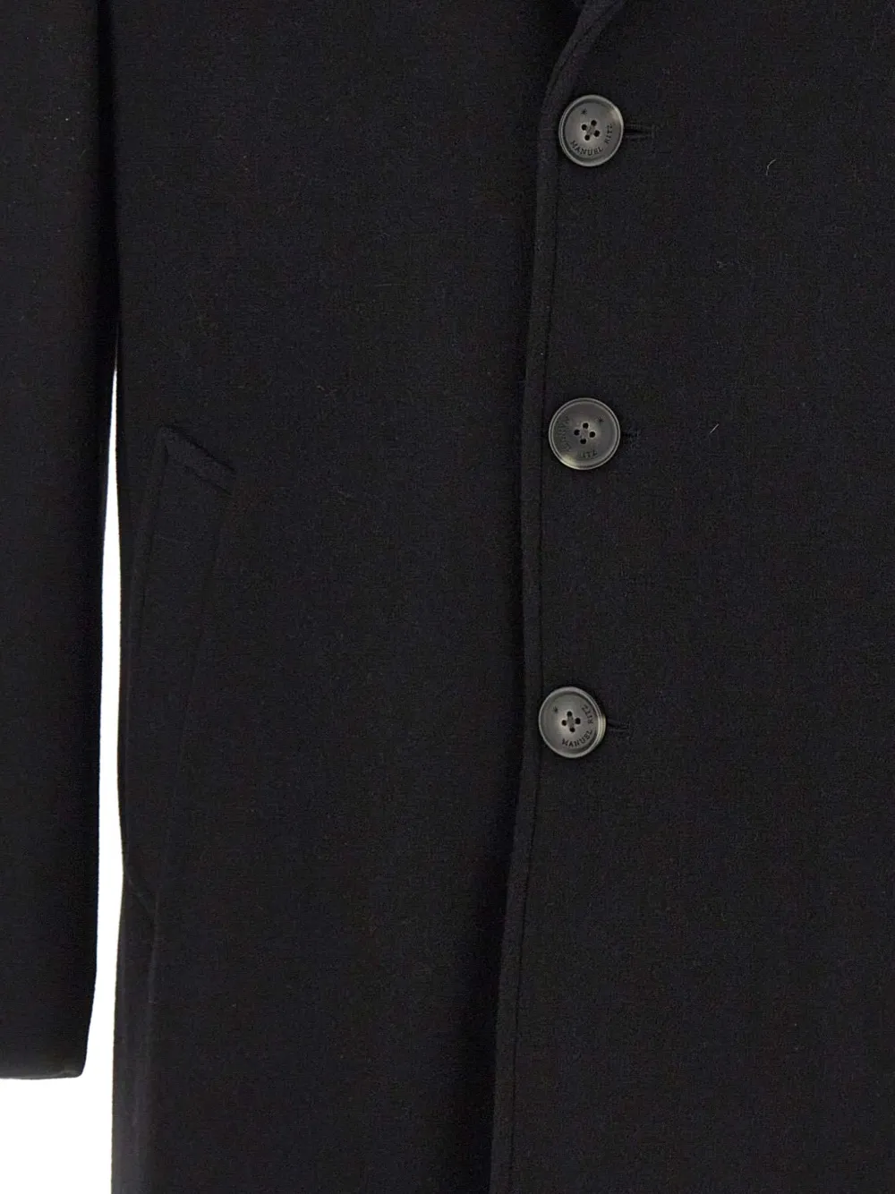 Manuel Ritz single-breasted coat Zwart