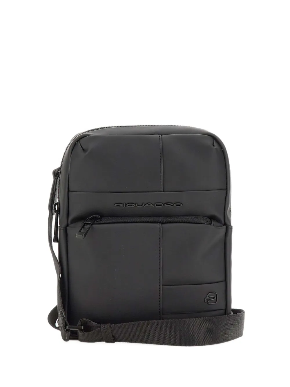 PIQUADRO logo-print messenger bag - Schwarz