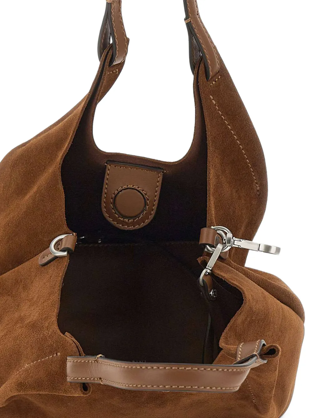 GIANNI CHIARINI medium Dua suede tote bag Bruin