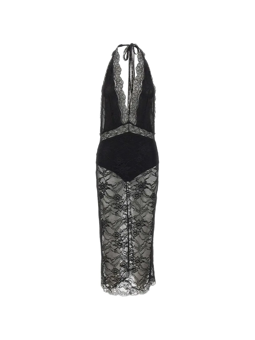 THE ANDAMANE Floria midi dress Zwart