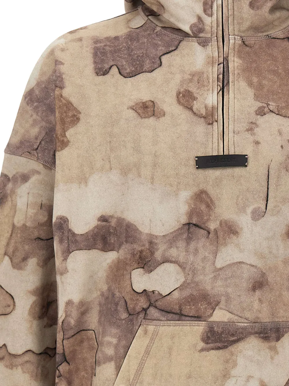 Represent Shuttle camouflage-print hoodie Beige