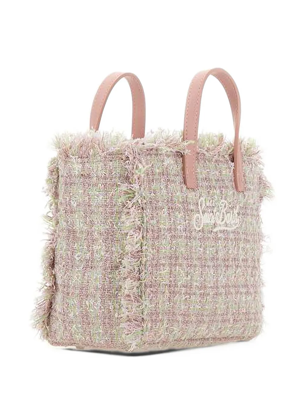 MC2 Saint Barth mini Vanity fringe-trimmed tote bag Roze
