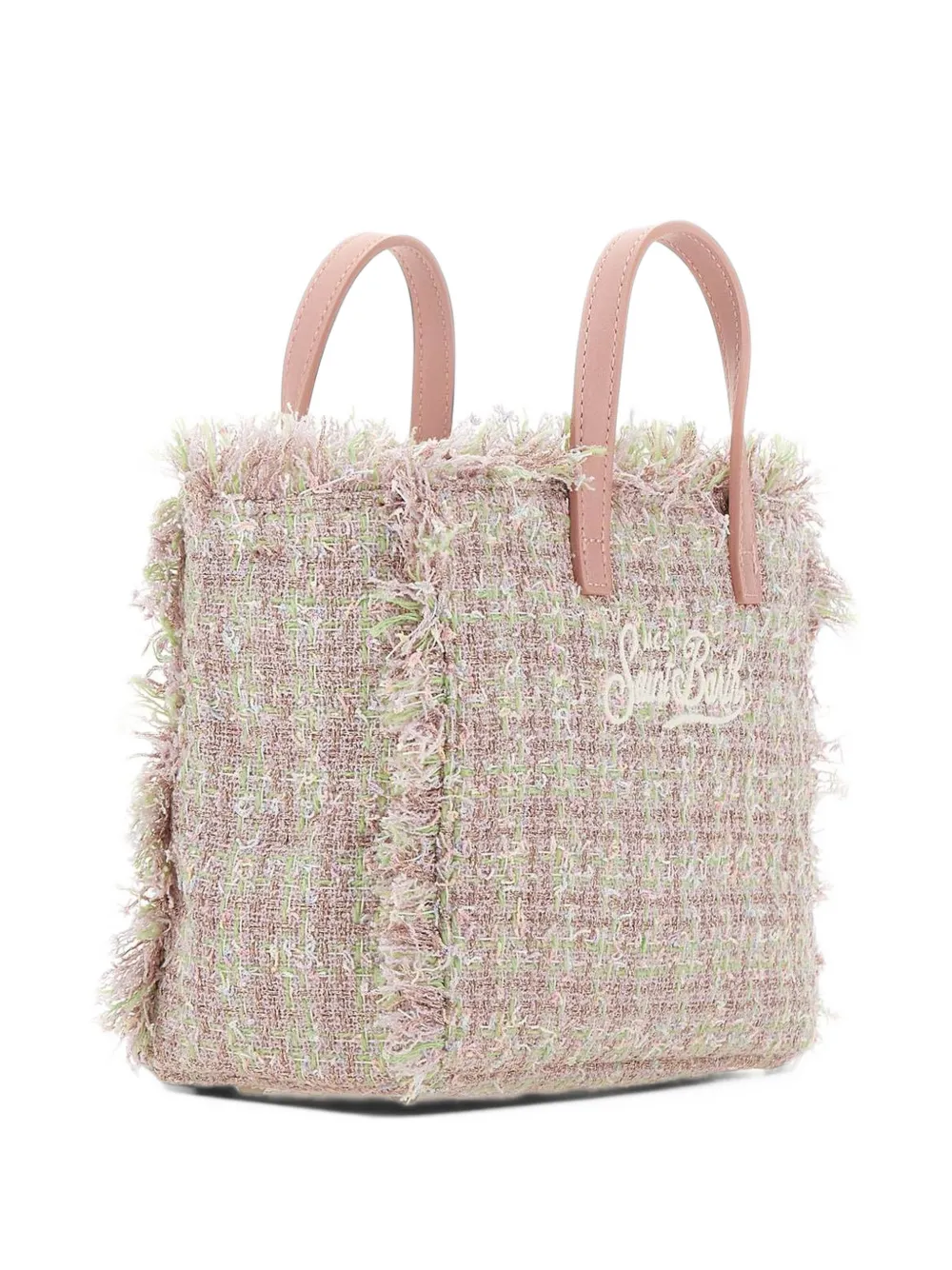 MC2 Saint Barth mini Vanity fringe-trimmed tote bag Roze