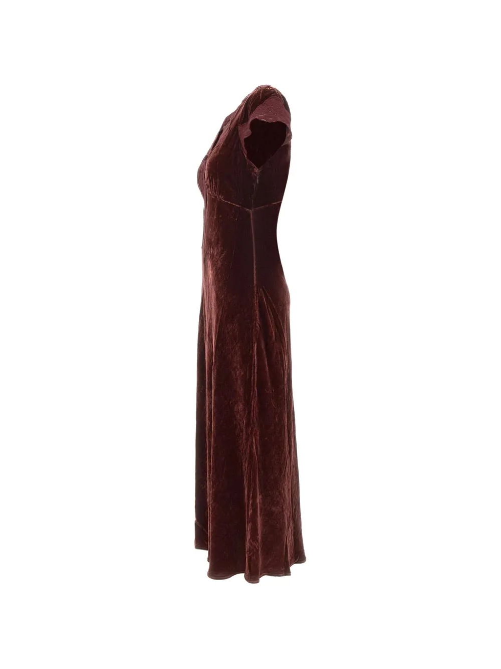Rixo Amari lace-insert empire-line midi dress Rood