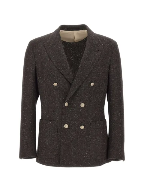 Eleventy double-breasted herringbone blazer