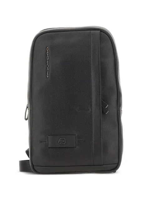 PIQUADRO bolsa de hombro convertible de piel granulada