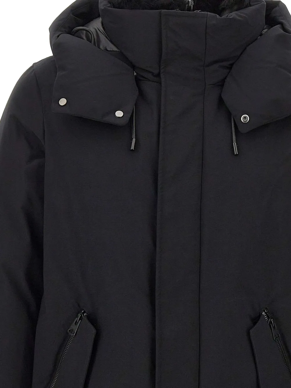 Mackage Sullivan layered hooded parka Zwart