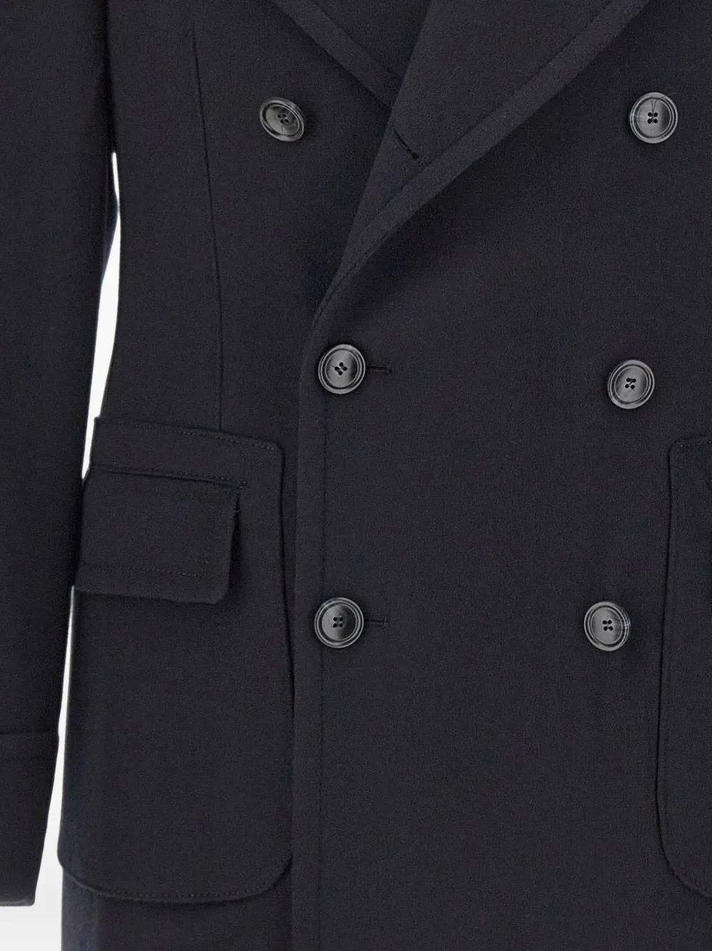 Tagliatore Carlo double-breasted wool coat Blauw