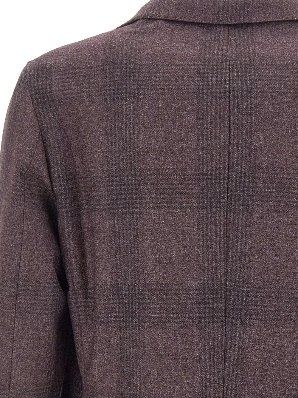 Barba check-patterned single-breasted blazer Paars
