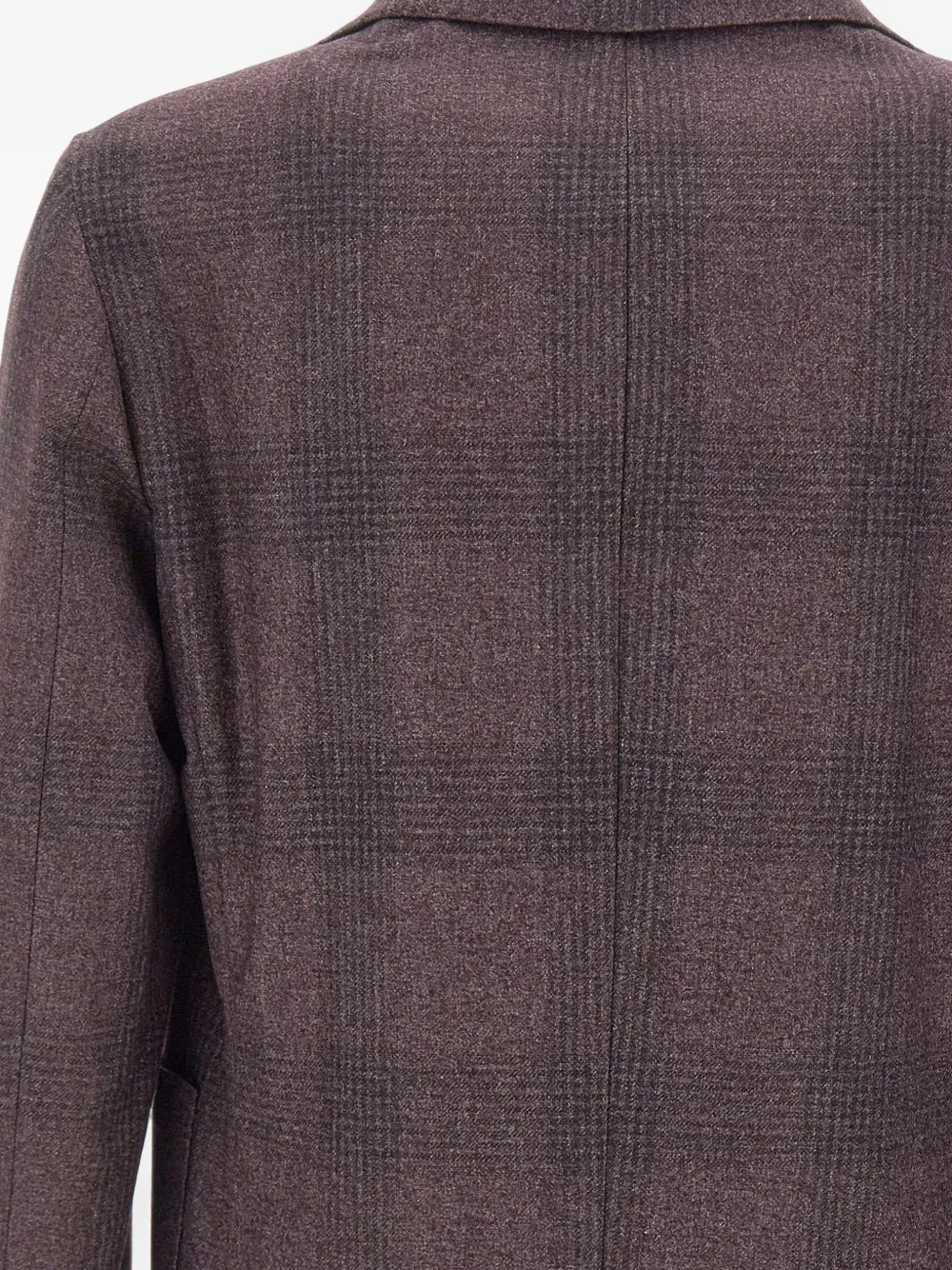 Barba check-patterned single-breasted blazer Paars