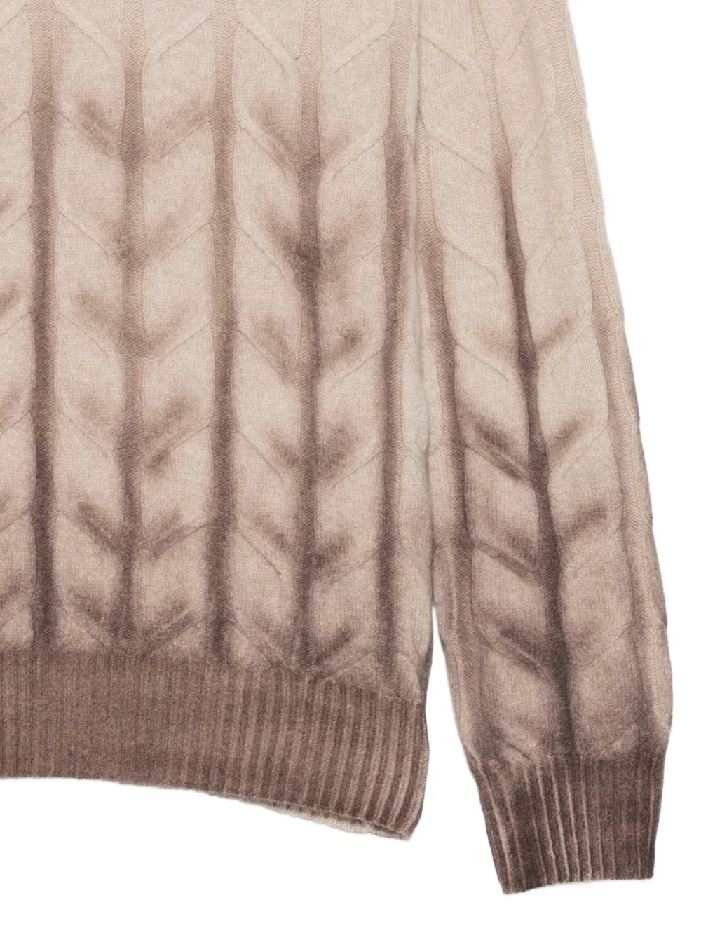 Altea cable-knit ombré-effect sweater Beige