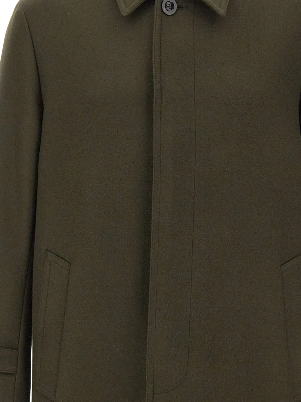 Boglioli back-pleat Loden-style coat Groen