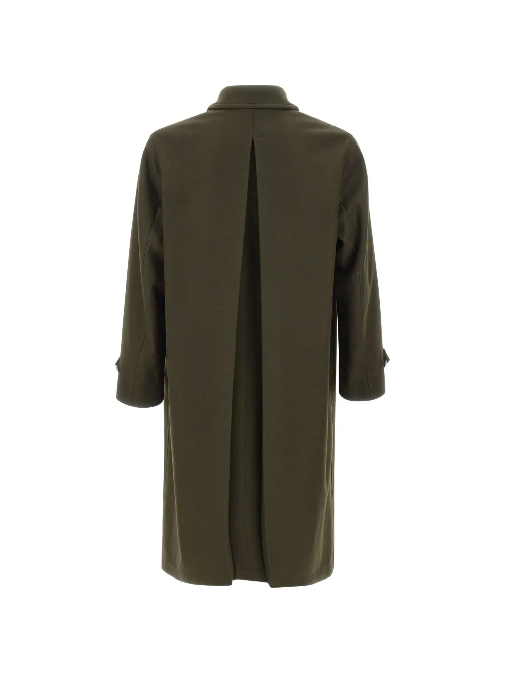 Boglioli back-pleat Loden-style coat Groen