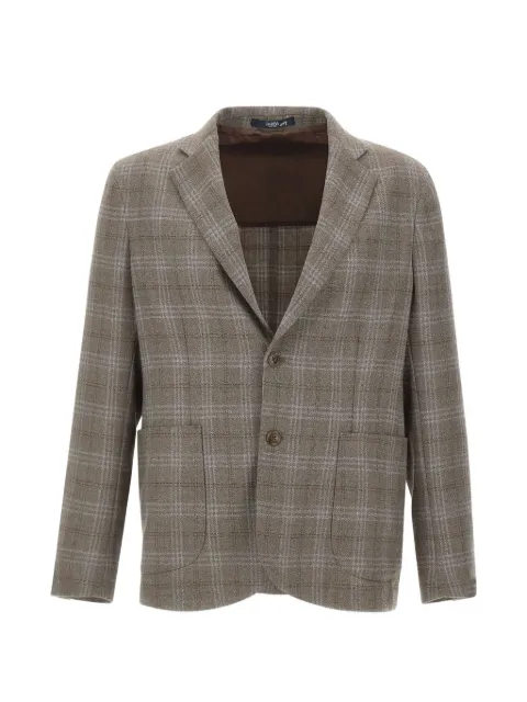 Barba Easy J Mono check-pattern blazer