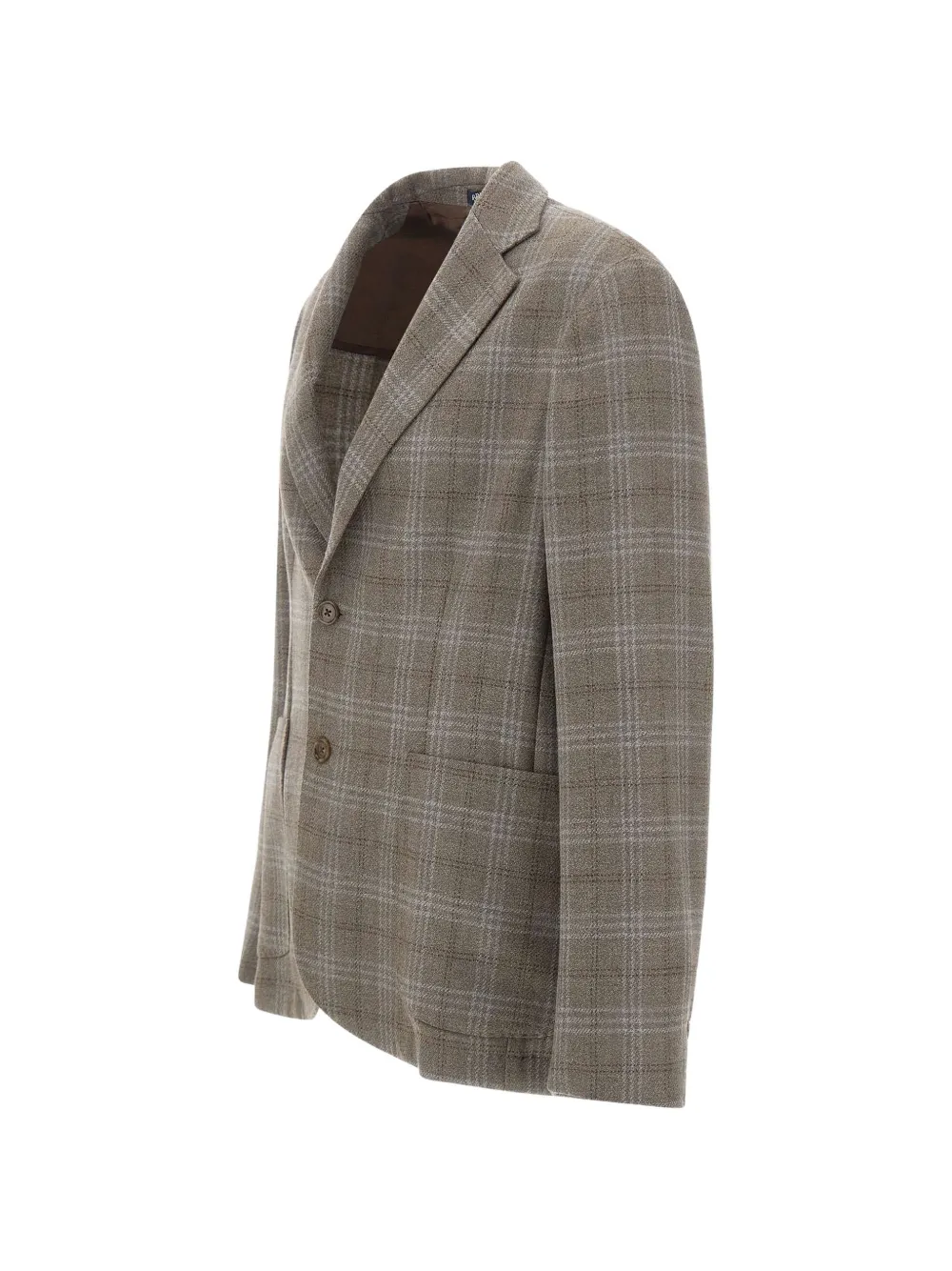 Barba Easy J Mono check-pattern blazer Bruin
