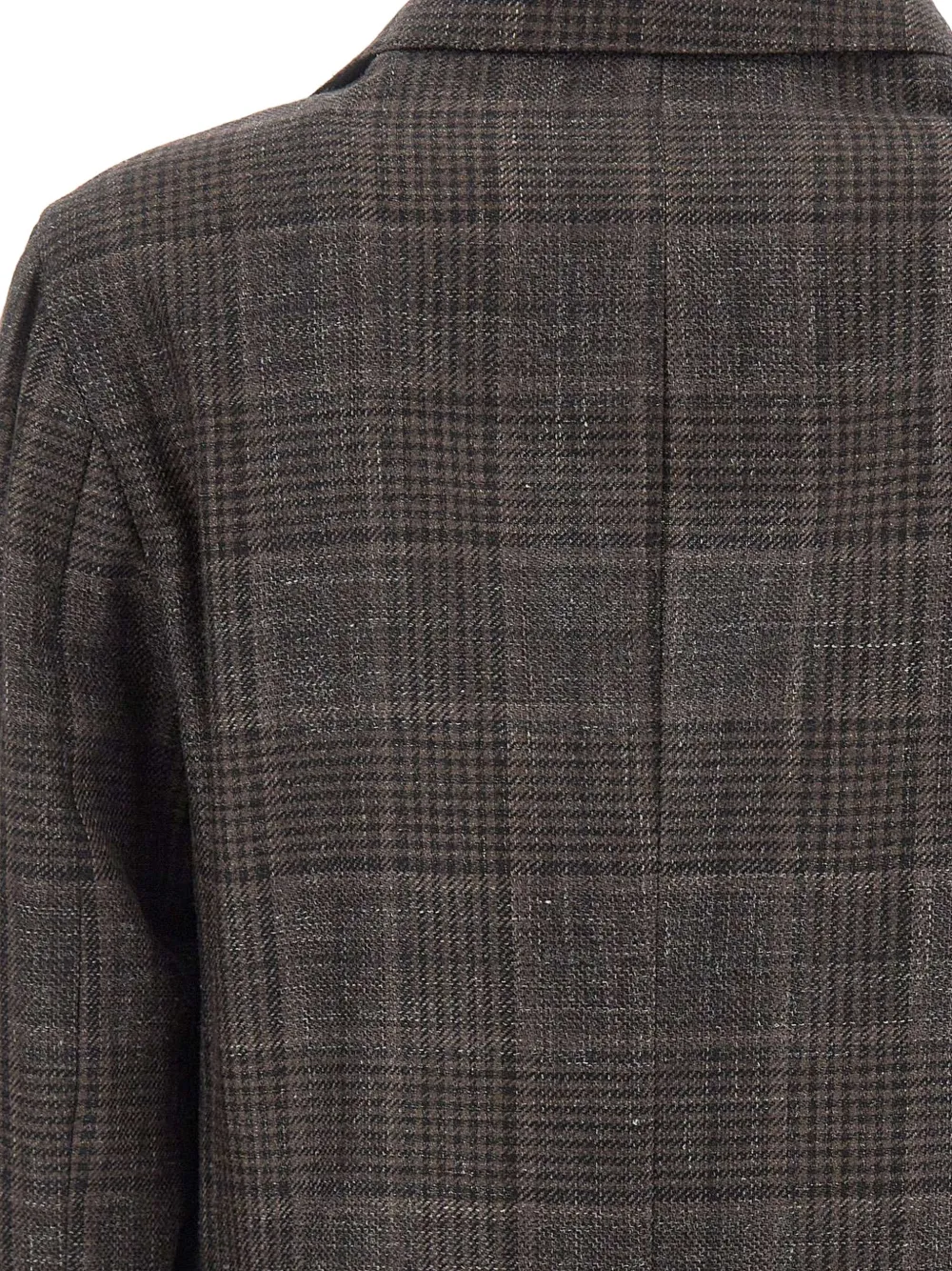 Barba Easy J Mono Prince of Wales-patterned blazer Bruin