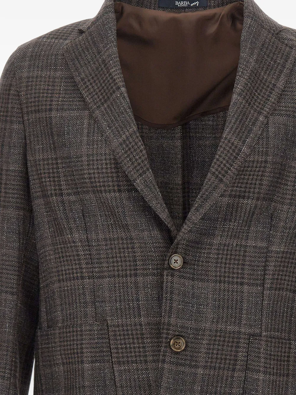 Barba Easy J Mono Prince of Wales-patterned blazer Bruin