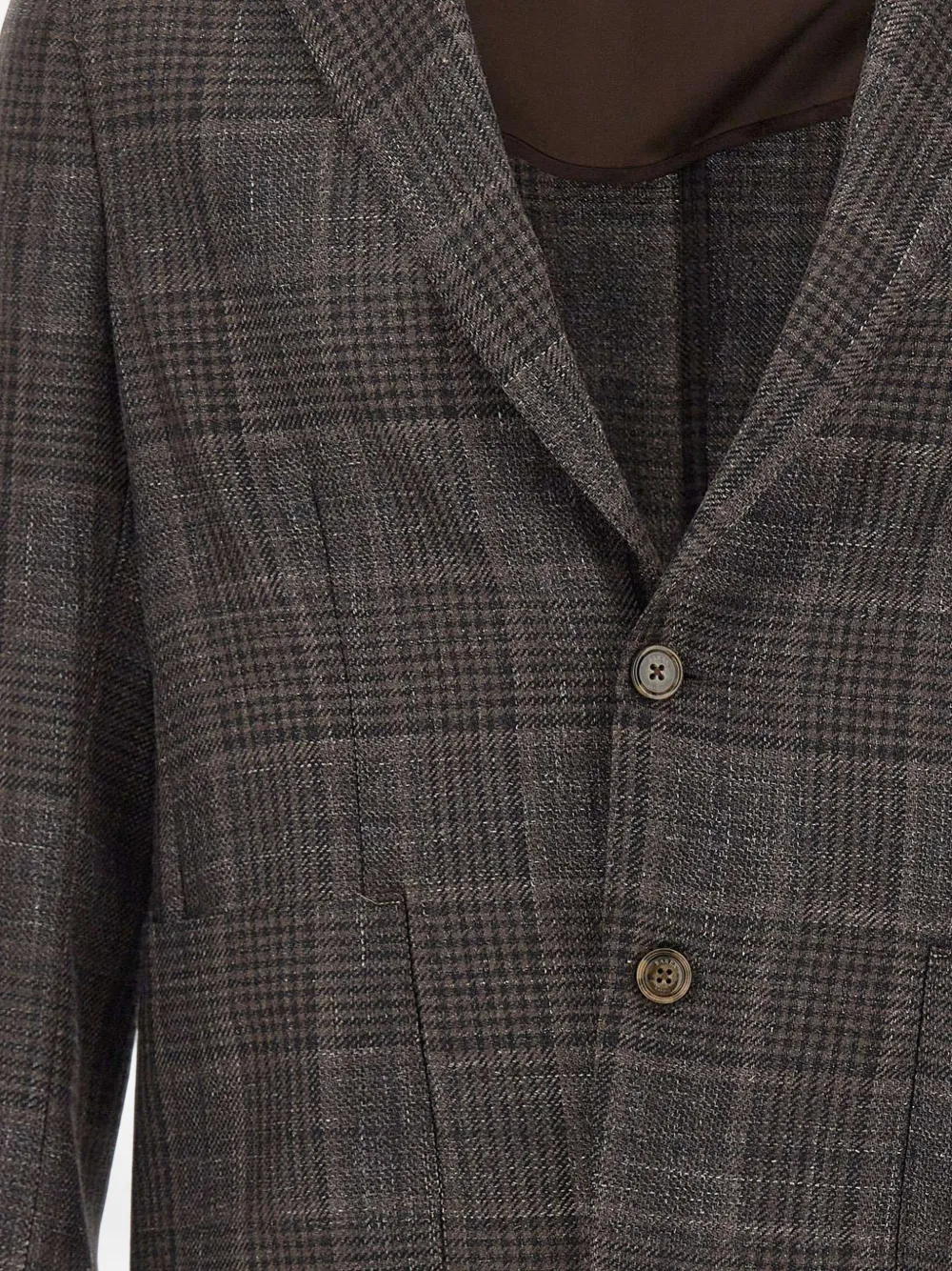 Barba Easy J Mono Prince of Wales-patterned blazer Bruin