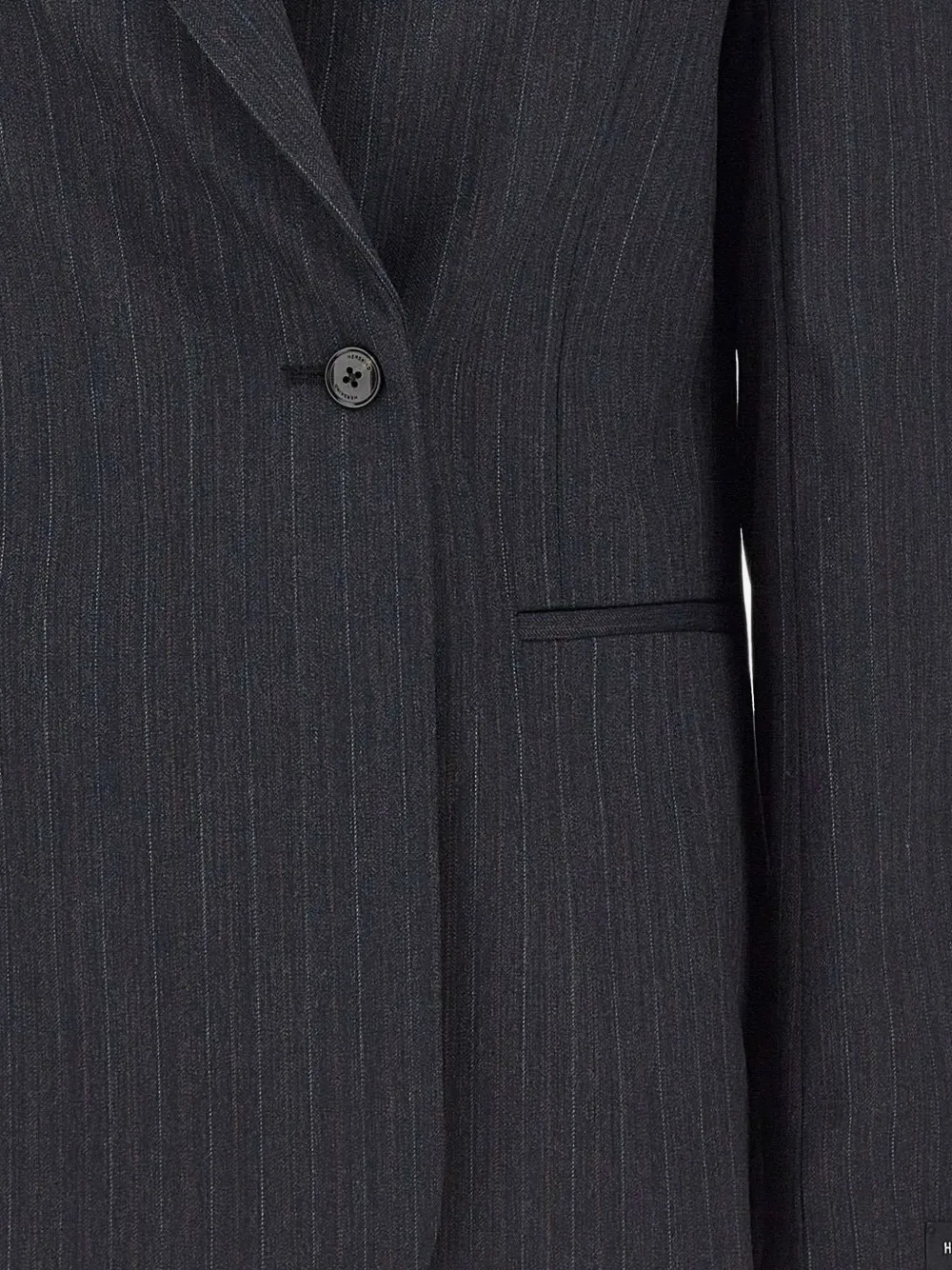 HERSKIND Janet pinstripe-pattern blazer Zwart